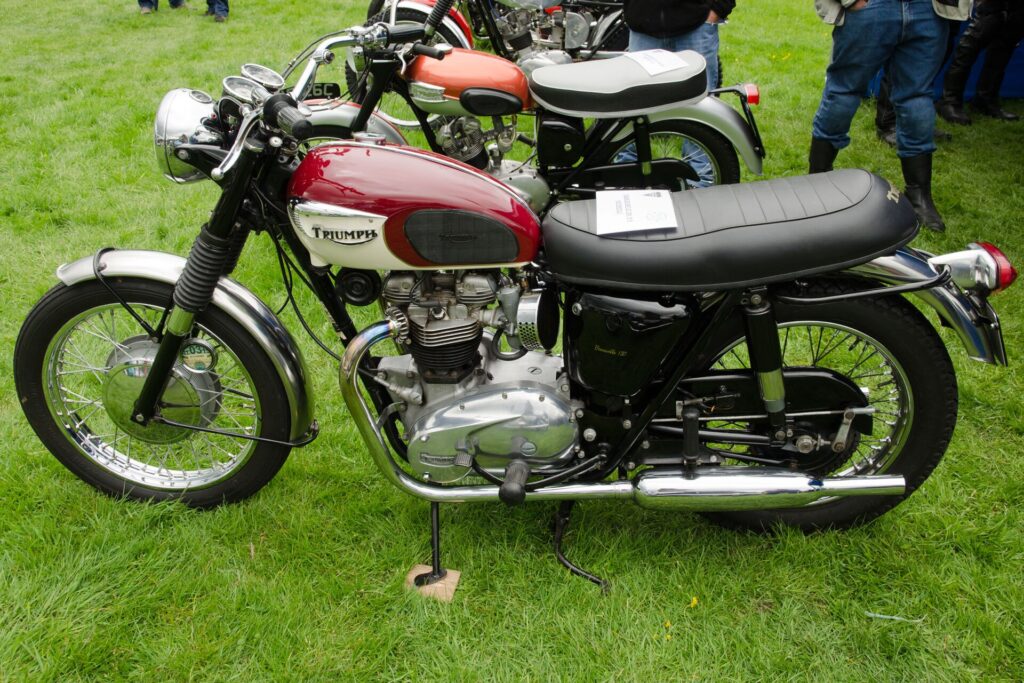 A 1967 Triumph Bonneville T120, one of the best-looking years of the model.