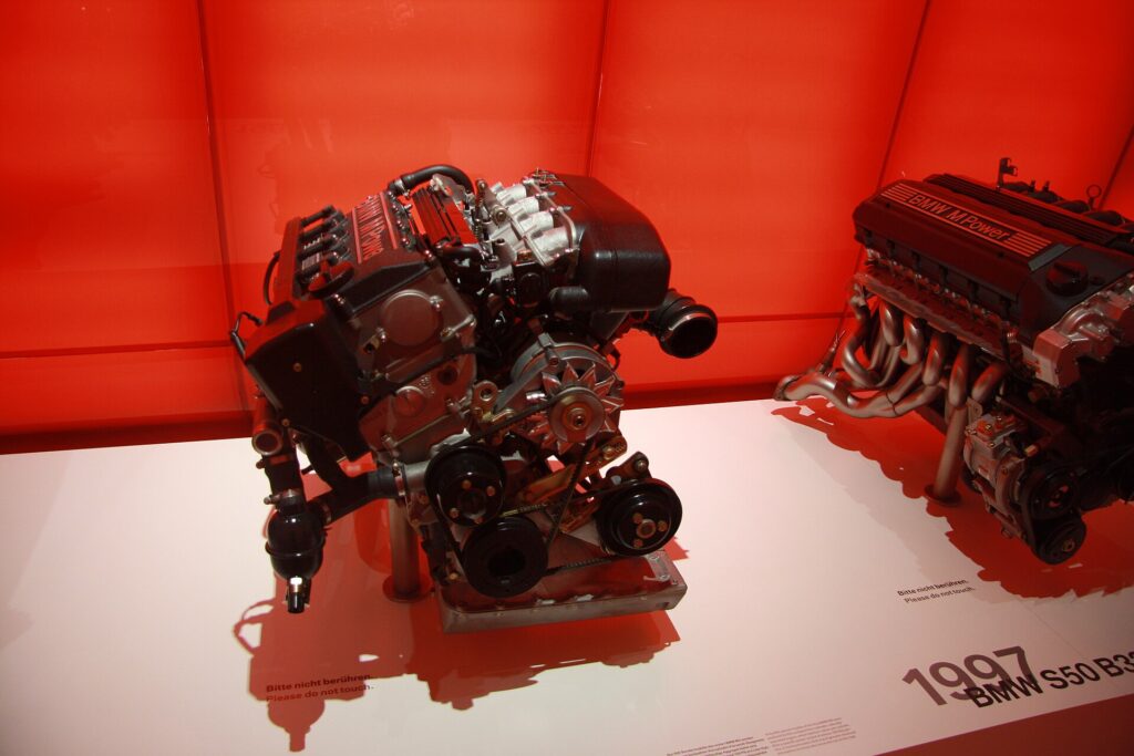 The S14 engine at the BMW Museum in Munich.