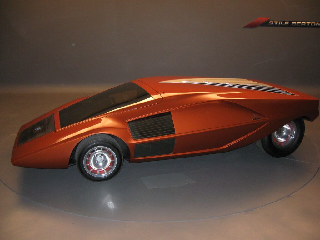 The 1970 Lancia Stratos Zero, designed by Marcello Gandini for Bertone.