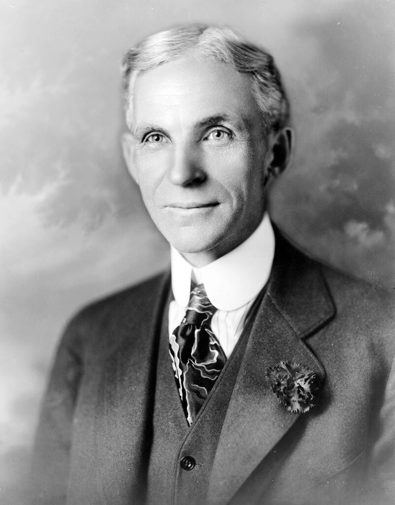 Henry Ford in 1919, in the Model T's years of greatest glory.