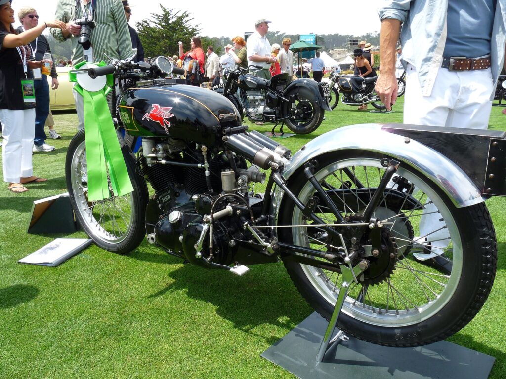 Rollie Free's "bikini bike" Vincent, used to break the speed record at Bonneville in 1948.