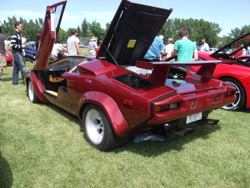 Countach 5000 QV with its scissor doors open.